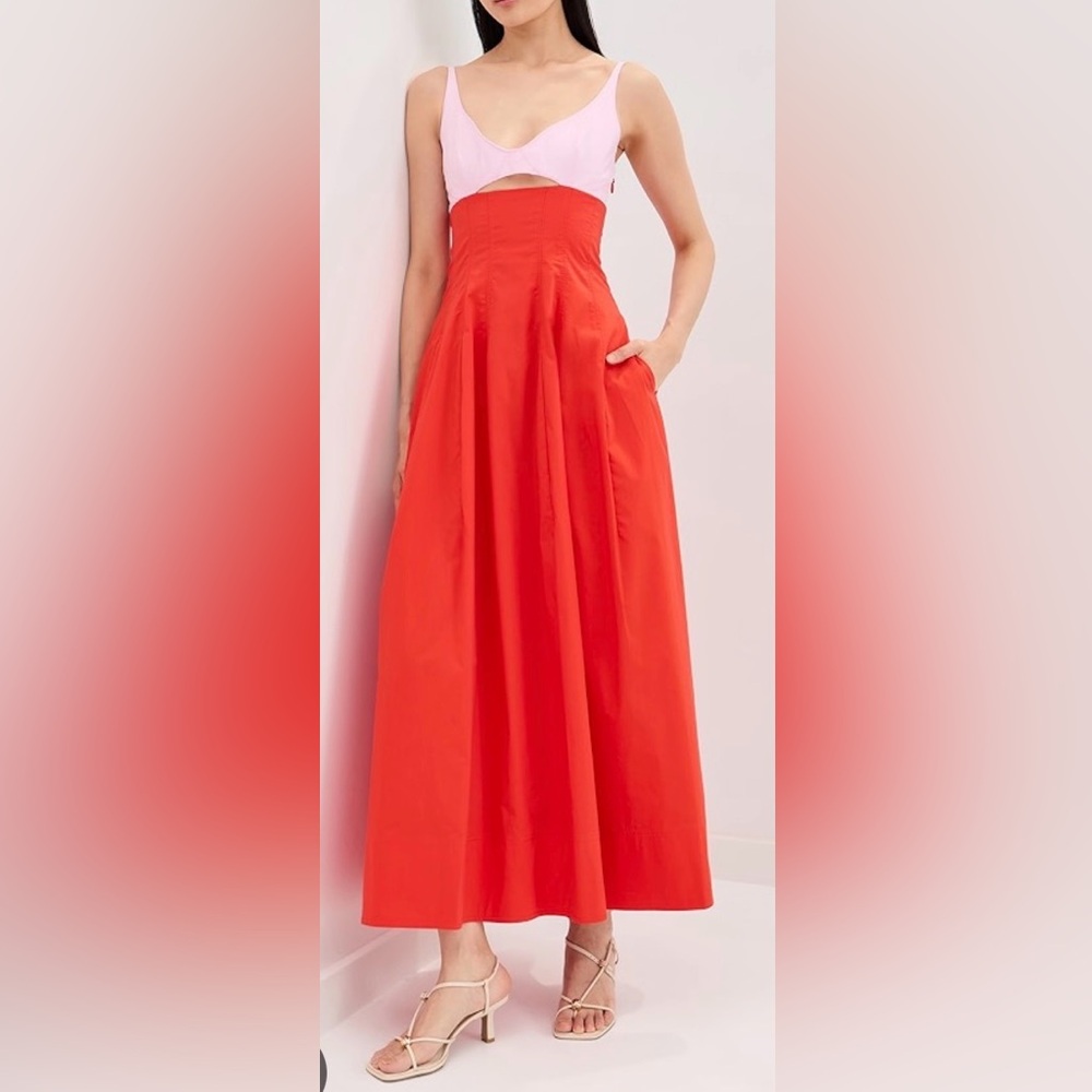 SIMKHAI Maddy dress in Lobster size 4 $250